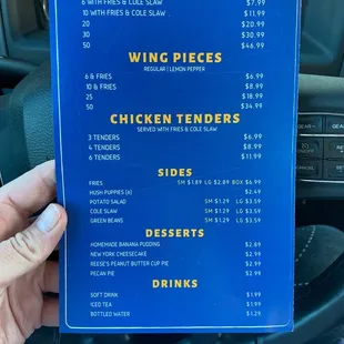 Updated menu 4/2/2021