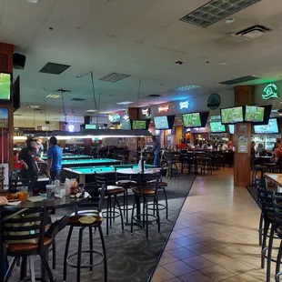 Huge place. Plenty of televisions and seating.