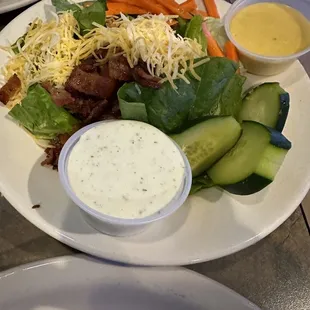 House salad with Ranch &amp; honey mustard dressing