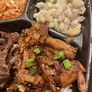 Huli Huli chicken, macaroni salad &amp; Kimchi coleslaw