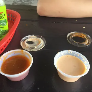 Some salsas from the salsa bar