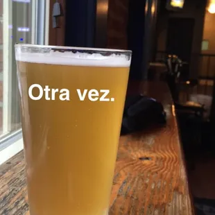 a glass of beer