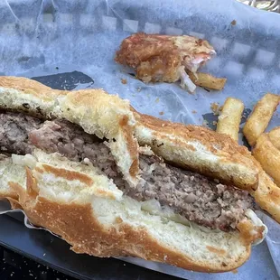 a sandwich and french fries