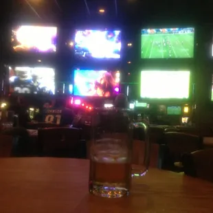 Not a place for crafty beer drinkers, but domestics are large!