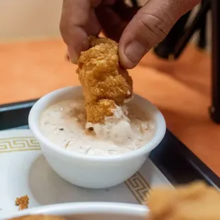 A piece of Alaskan cod