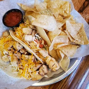 Lime chicken tacos