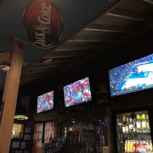 Tvs at the bar