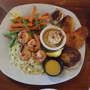 broiled seafood platter