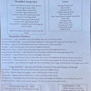 Breakfast Menu