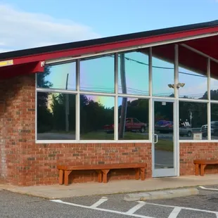 the outside of the building