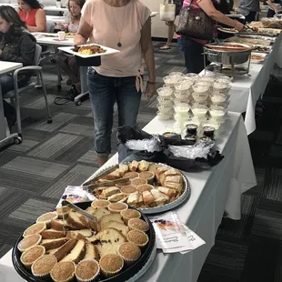 a table full of food