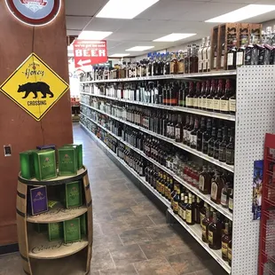 a liquor aisle