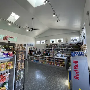 the inside of the store