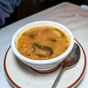 soup (included with prime rib dinner)