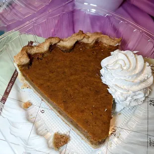 set dinner comes with desert, pumpkin pie