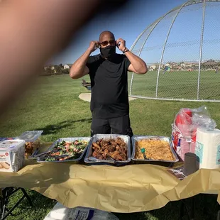 Sharpe Chef catered lunch in the park