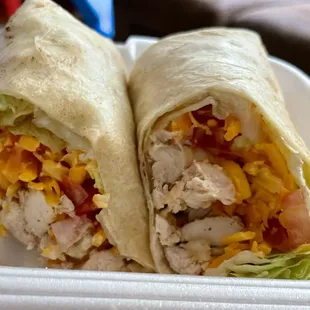 Grilled chicken wrap