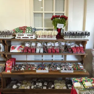 a variety of candies