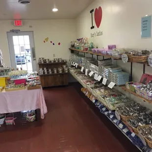 View looking towards rear of store.