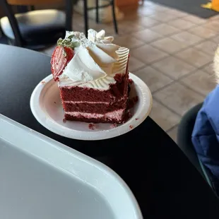 Stinky and dried red velvet cake from Shatila