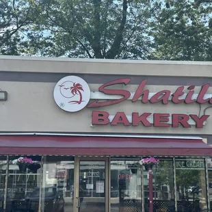 the front of the building