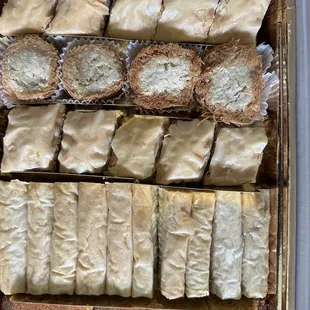 a tray of baked goods