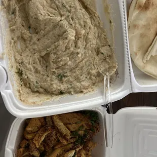 Baba Ghanouge with chicken