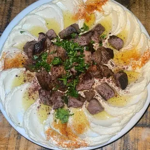 Hummus with lamb