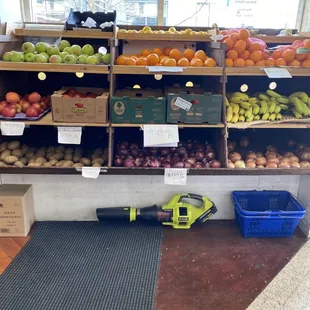 Produce section, great selection for a corner store!