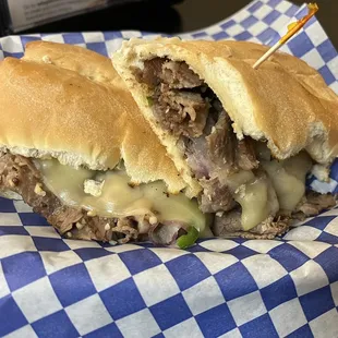 Philly cheese sandwich
