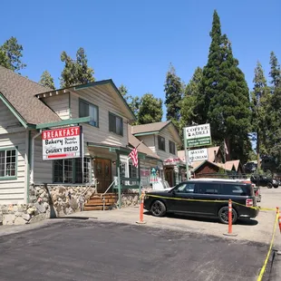 Disregard that set of double doors at the top of the stairs.  That's not the front door.  It's also locked.