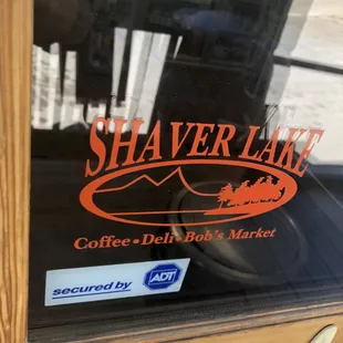 a sign in the window