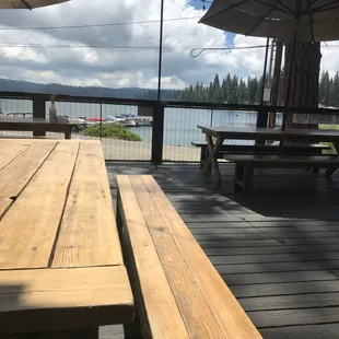 Done on the deck overlooking Shaver Lake