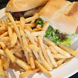 California Chicken Club Sandwich, fries
