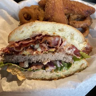 Cross section of burger
