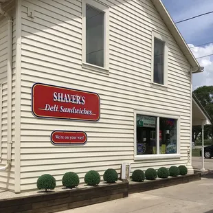 the front of the store