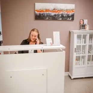 Our receptionist Ashley is ready to take your call