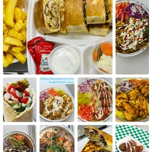 a collage of photos of different foods