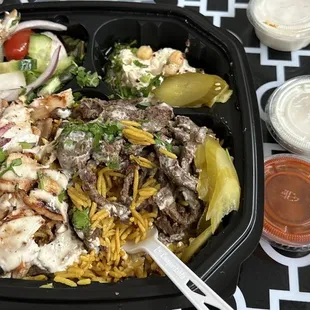 a meal in a plastic container