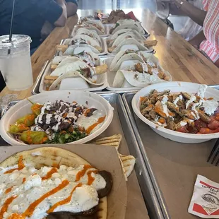 Roasted Chicken Shawarma Bowl, Lamb Gyro Bowl &amp; Lamb Gyro Wrap