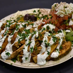 a plate of food on a table