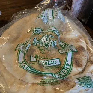 A whole pack of pita. They know me well.