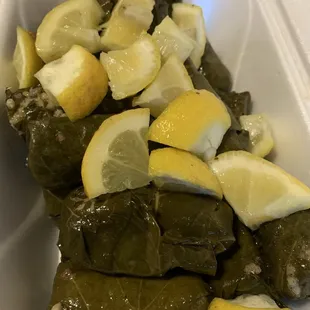 Generous grape leaves with lemon