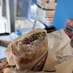 Shawarma with falafel