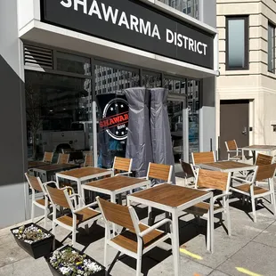 Our outdoor seating!