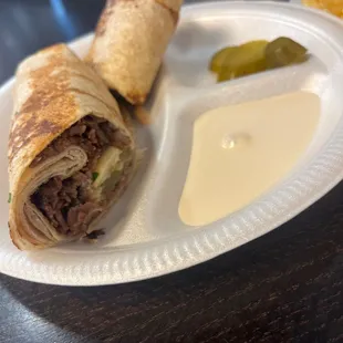 Jumbo beef sandwich.