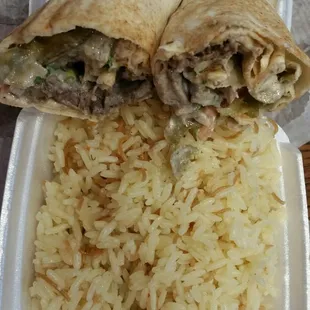 Meat shawarma sandwich combo