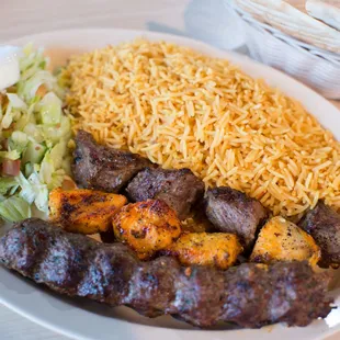 Our most popular dish. Mixed grilled meats grilled on wood charcoal grill marinated and prepared for flavor and texture.