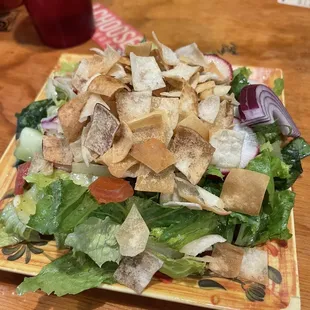 a plate of salad