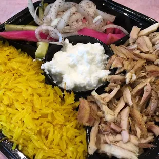 Great food and portions. Best sliced chicken ever. Garlic sauce was yummy.